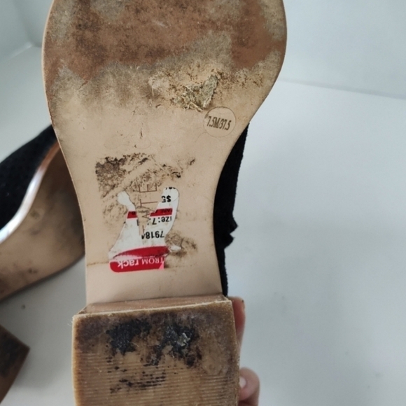 1. State Nordstrom Black Suede Ankle Boots Size 7.5 - Picture 6 of 6